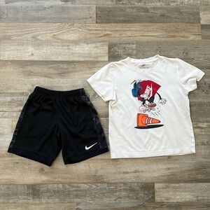 Nike Kids Tshirt and Black Shorts Set